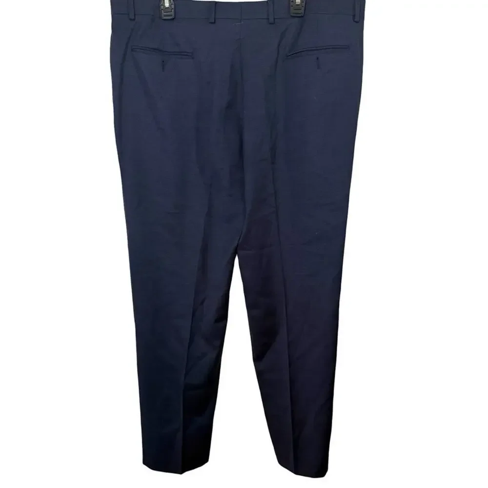 Kenneth Cole Awearness Navy Blue Stretch Wool 3 Button Suit Jacket & Pants 50 R